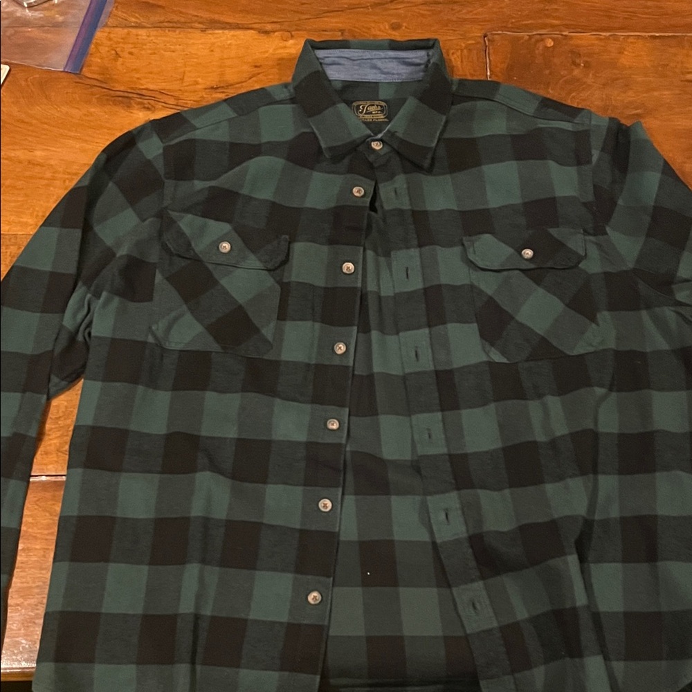 Jachs Dark Green and Black Checkered Shirt